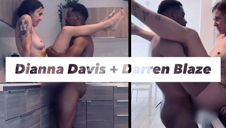 Kitchen Fuck with Thick BBC Makes Brunette MILF Cum Hard