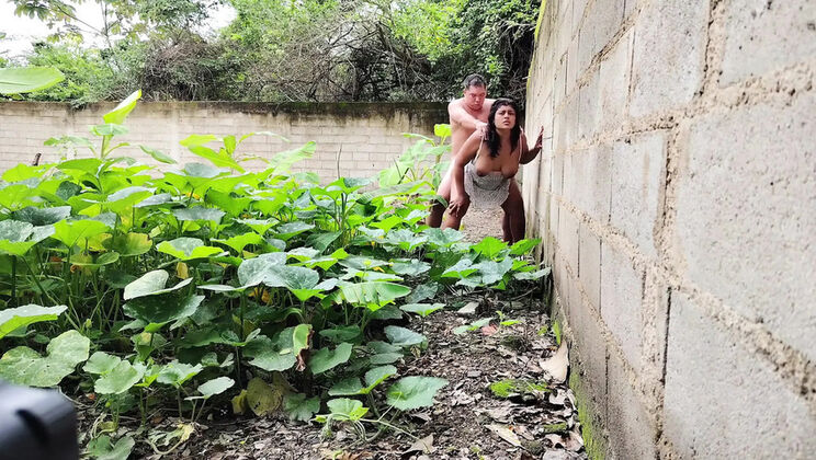 StepMom Fucks StepSon Outdoors - Big Natural Tits Latina Gets Pussy Full of Cum