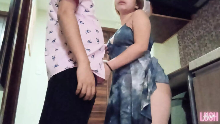 Asian Stepsister Aria Lush Seduced - Huge Tits & Big Ass Doggy Style Fuck Almost Caught