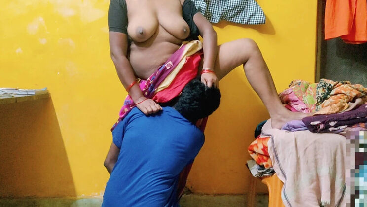 Krishnarony fucks his big ass Indian stepmom doggy style while wife is away