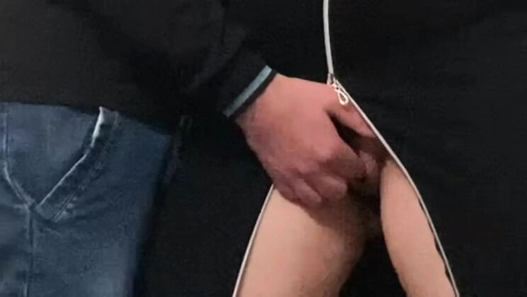 German Subway Stranger Fingers MILF Pussy - Amateur Outdoor Fingering Orgasm