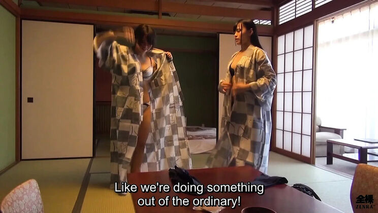 Busty Japanese Office Lady and Lesbian Friend Vacation Sex - Big Natural Tits Amateur HD