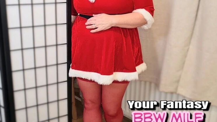 Big Natural Tits MILF Cheating as Mrs Claus - Homemade Amateur BBW Wife Video