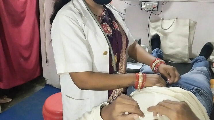 Indian Lady Doctor Hard Fuck - Big Natural Tits Nurse Blowjob & Doggy Style Sex