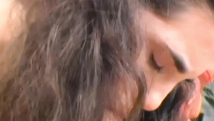 Hairy Beach Girl 90s Vintage - Messy Blowjob & Fucking with Big Cock