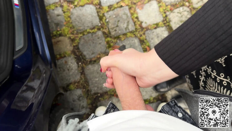 Public Parking Lot Handjob Blowjob Bus Cum Outdoor German Amateur