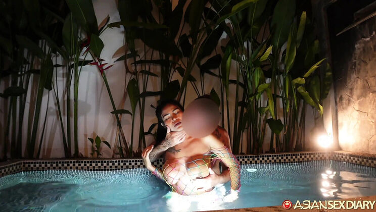 Cum All Over Her Big Asian Tits