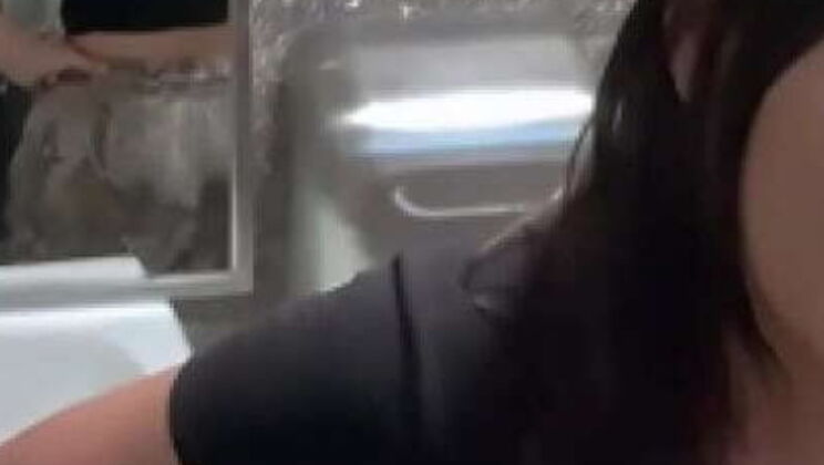 Pervy Wife Gets Fucked in Gas Station Bathroom