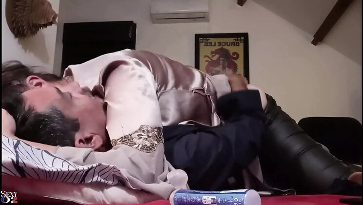 Sexy O2 & Amouldolo French Amateur POV – Satin Lingerie Clothed Sex, Ball Licking, Ass to Mouth, Spanking, Big Cumshot