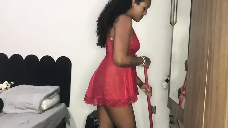 Thirsty Maid Sucks Every Drop Then Rides Me Cowgirl Until I Cum Inside