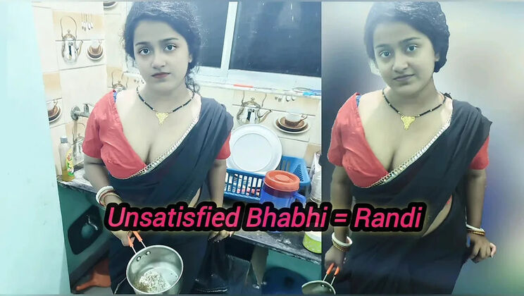Horny Indian Bhabhi in Black Saree Gives Devar Blowjob and Handjob Then Fucks Him Doggy Style – Dirty Hindi Talk