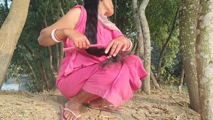 Desi Bhabhi Pees Outside While I Watch - POV Cowgirl Fuck