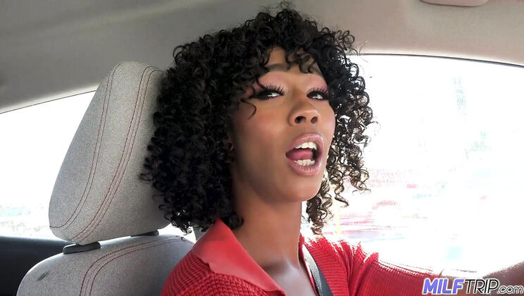 Slender Ebony Beauty Misty Stone Gets Big Dick Cumshot
