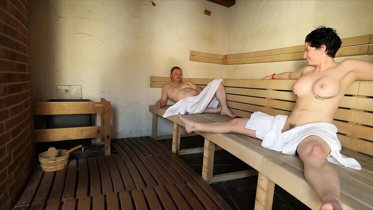 Dada Deville Big Tits Latina MILF Gets Raw Fucked Fast in Sauna and Squirts in Mouth