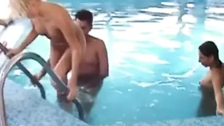 German Sluts Orsi Shine and Friend in Pool Threesome