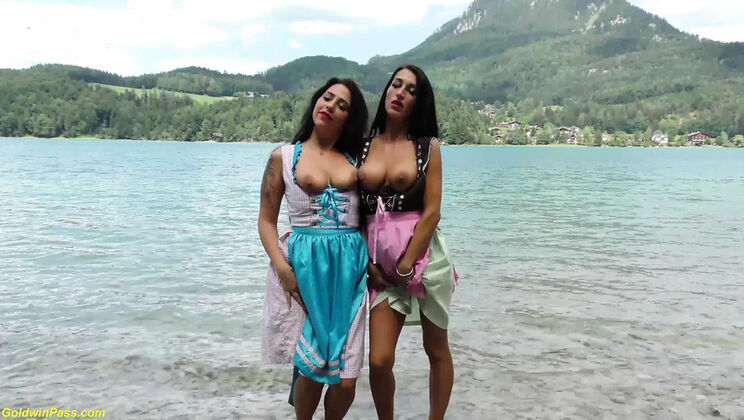 Wild German Outdoor Gangbang Group Orgy