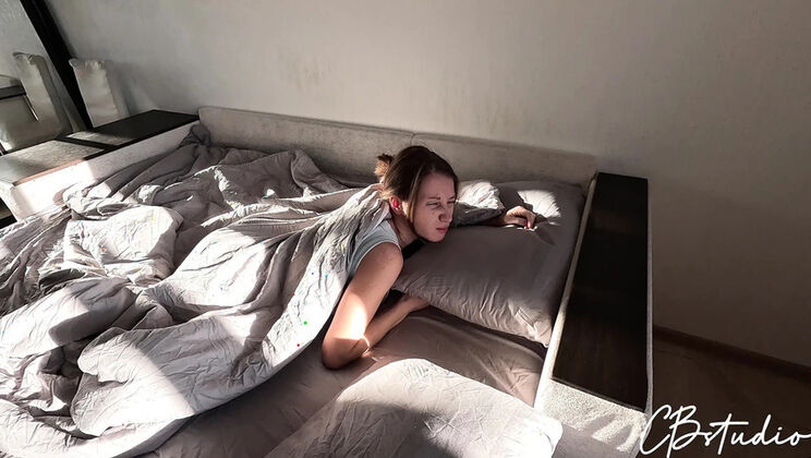 Horny StepDaughter Rides StepDad's Big Cock and Begs Cum Inside Wet Pussy - POV Creampie