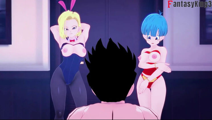 Android 18 and Bulma team up to fuck Gohan – DragonBall Zex Series