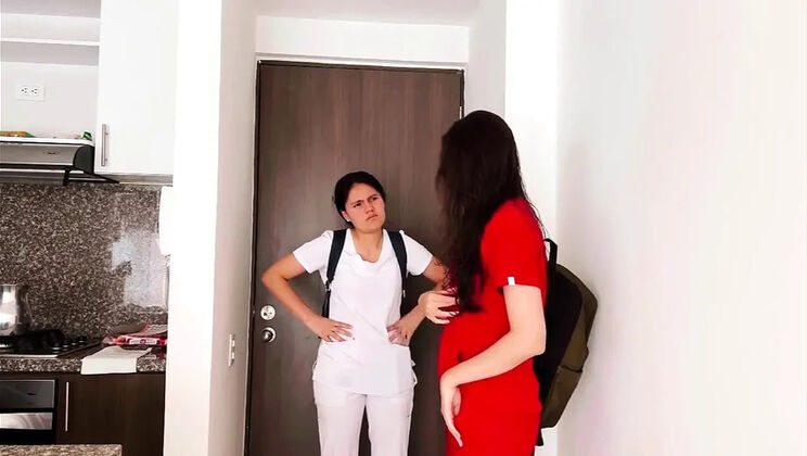 Scarlettandc Hot Nurse Lesbian Licking Pussy and Eating Cunt